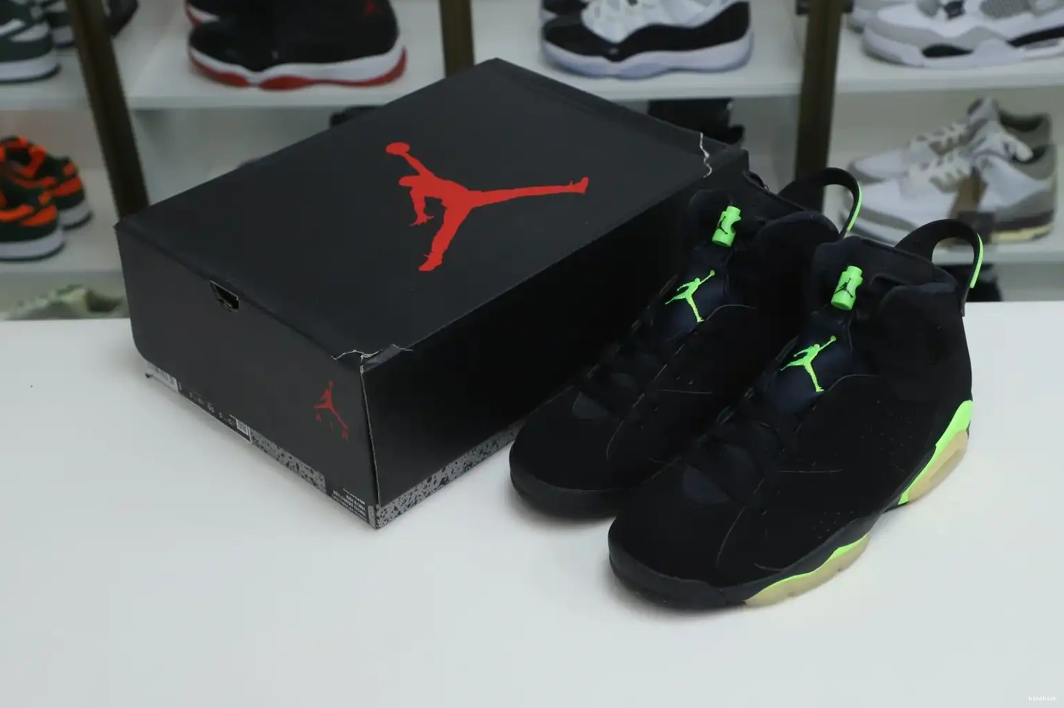 6 RETRO JORDAN GREEN' Kimikick AIR 'ELECTRIC 0619